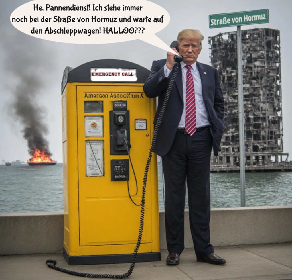 Karikatur Trump: Ruf nach Pannendienst