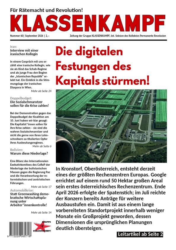 KLASSENKAMPF Nr. 60 – marxistische Zeitung für Rätedemacht und Revolution